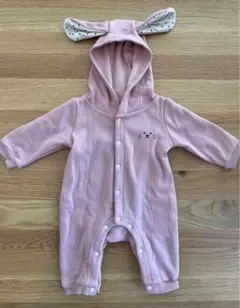 西松屋 うさ耳フード付きカバーオール