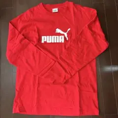 メンズPUMA ロゴ長袖カットソー レッド　Lサイズのサムネイル