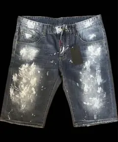 Dsquared2 デニムショートパンツ ペイント加工