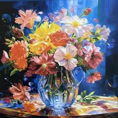 11CTクロスステッチキット素敵な花瓶刺繍作成キット40×40cm