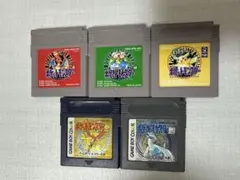 ゲームボーイ ポケットモンスター 5本セット 赤緑ピカチュウ金銀