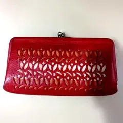 genten 長財布 トゥリパーノレッド カットワーク がま口のサムネイル