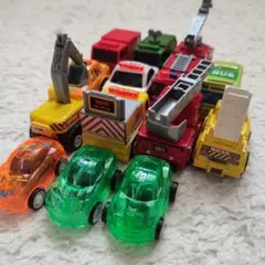 17台【プルバックカー】パトカー工事現場車消防車バスタクシー(ミニカートミカ