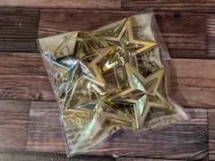 ✨新品未使用✨Xmas用　金色の星型オーナメント 4個セット 直径約6cm