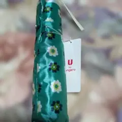 超軽量U by ungaro 雨傘 折りたたみ傘 花柄 グリーン☆新品未使用のサムネイル