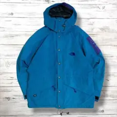 ザノースフェイス マウンテンパーカー 刺繍ロゴ 青 XL 1795
