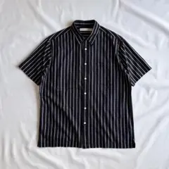 90s PERRY ELLIS circle stripe s/s shirt