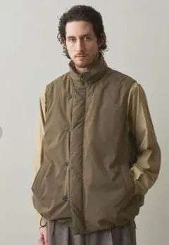 スティーブンアラン ダルマベスト オリーブ　Lサイズ　24aw