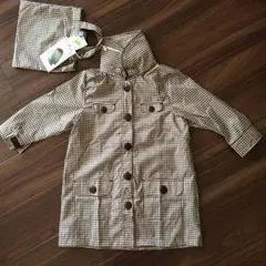 新品♡レインコート♡チェック♡110cm