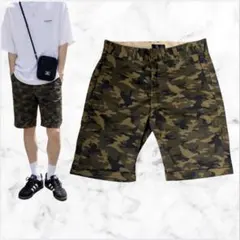 ZIP FIVE 迷彩柄　カモ柄ショートパンツ XS 小柄向け メンズ　古着のサムネイル