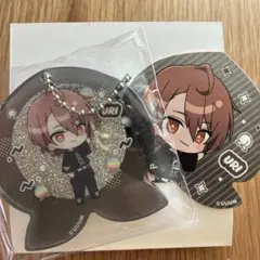 カラフルピーチ　うり　グリッターホログラムキーホルダー