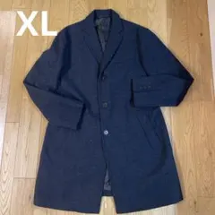 【メンズ秋冬】A DAY IN THE LIFE/ネイビーチェスターコート/XL