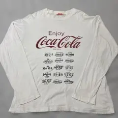 コカコーラ　オールカントリーロゴ　ロングTシャツ　ヴィンテージ