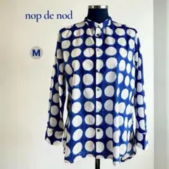 nop de nod 大きいドット柄ブラウス M 綿100% ゆったり 前空きのサムネイル