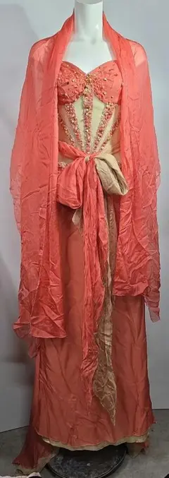 ベリーダンス セットアップ コーラルピンク 美品 y80