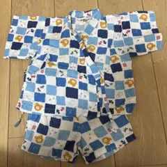 【あいさん専用】ミキハウス ベビー甚平 青系 チェック柄 80cm