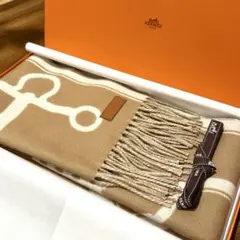 新品未使用 HERMES 25新作カシミヤマフラー 《モール》大人気キャメル