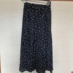 earth music&ecology水玉ロングスカート　黒白