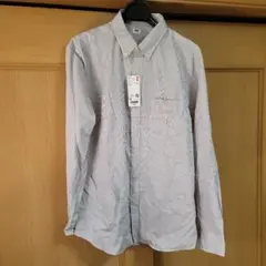 UNIQLO EFCストライプシャツ XL グレー
