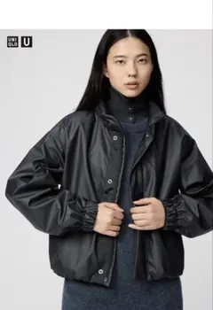 ユニクロ コーティングショートブルゾン UNIQLO