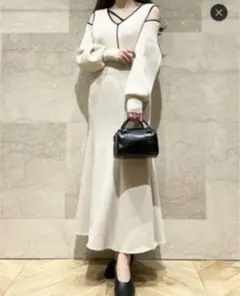 サイドスリットマーメイドスカート　スナイデル　アイボリー