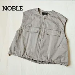 新品タグ付き】Nobleヴィンテージタフタスリーブレスブルゾン - メルカリ