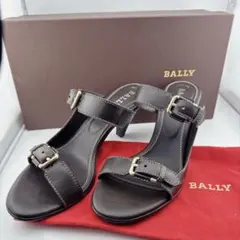 BALLY レザー バックル サンダル ミュール ダークブラウンのサムネイル