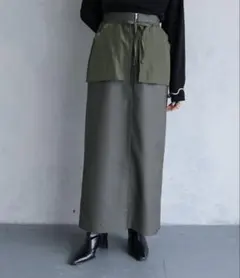 【&g’aime】ナイロンドッキングペプラムスカートのサムネイル