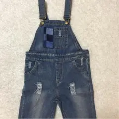 サロペット デニム パッチワーク オーバーオール gap オールドネイビー ザラ