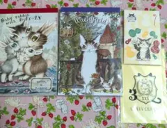 わちふぃーるど　猫のダヤン　メモパッド　封筒　クリアポケット　4個　未使用