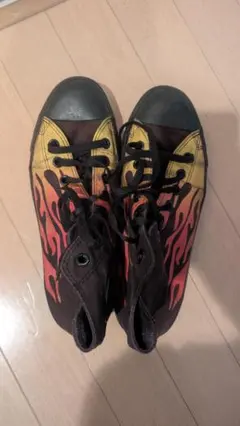 コンバース 炎模様 スニーカー 26cm