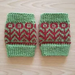 No.93 紳士サイズウール100%あったかリストウォーマー♪