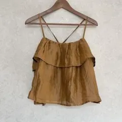 DEUXIÈME CLASSE リネン混 バッククロス キャミソールのサムネイル