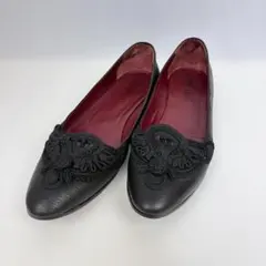 PRADA プラダ フラット バレエシューズ 刺繍 レザー 24.5cmのサムネイル