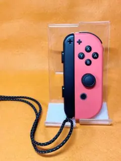 Joy-Con ジョイコン 右 ネオンレッド ストラップ付き