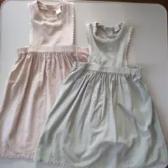 futafuta　エプロンワンピース　サイズ110　色違い２枚セット　双子