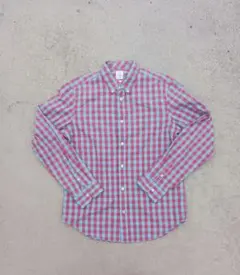 old gap 長袖シャツ Mサイズ 赤水色チェック