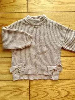 95サイズ　ピンクニット　ほぼ未使用