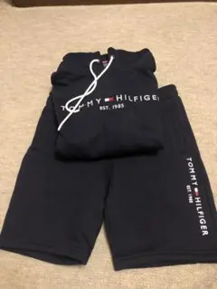TOMMY HILFIGERスウェットセットアップ フーディーショートパンツ　S