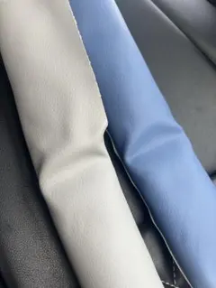 【ラスト】合成皮革生地 グレー 青