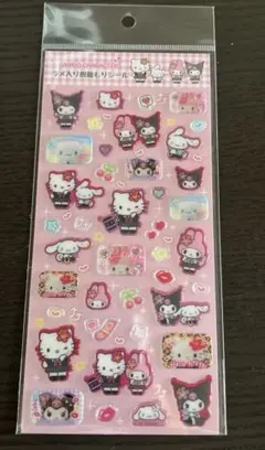 サンリオ ラメ入り樹脂もりシール マイメロ キティ シナモロール クロミ