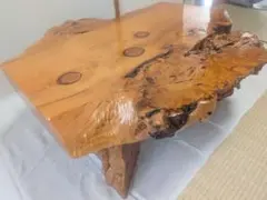 希少・銘木】日光杉 一枚板座卓 天板厚さ8.5cm 輪王寺 由来 無垢材