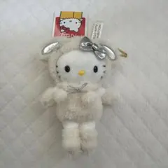 ハローキティ展　マスコットホルダー ぬいぐるみ 雪うさぎ 限定