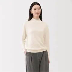 無印良品　婦人　洗えるウールハイゲージハイネックセーター