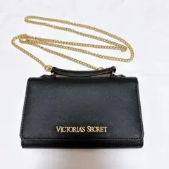 VICTORIA'S SECRET ブラックショルダーウォレット