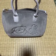 ミッフィー刺繍のグレーのバッグ