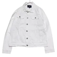 キアビ デニムジャケット Gジャン ホワイト ユーロ古着k18①