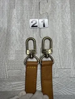 ルイヴィトン　ショルダーストラップ　ヌメ革　ゴールド金具　10段階調節