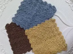 かぎ針編み ニッタオル 3色