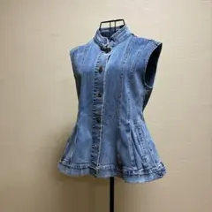 ASYMME STYLE デニム　L ベスト　フレアスタイル　新品未使用